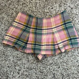 Plaid Free People Skort
